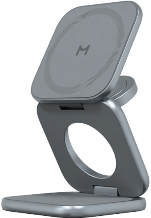 Magssory Складное беспроводное зарядное устройство 3 в 1 | Мощность 25 Вт | С поддержкой Qi2 | Совместимость с MagSafe | Fold Ultra для Apple | Midnight 