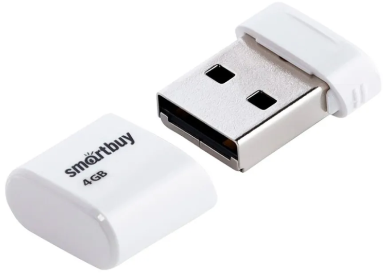 Smartbuy USB-Флеш-накопитель 4GB LARA series SBLara-W USB 2.0 белый