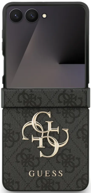 Guess Чехол для Samsung Z Flip 7, PU 4G Big metal logo Hard Black
