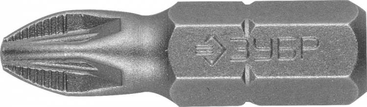 Зубр 26003-2-25-2 Биты "МАСТЕР" кованые, PZ2, 25мм, 2шт