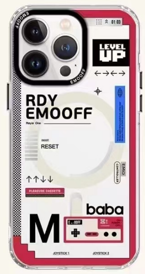 Чехол EMO OFF для iPhone 14 Pro Max противоударный Magsafe (Pixel Series Player)