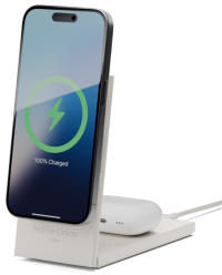 Native Union Rise 3-in-1 Magnetic Wireless Charger | Беспроводное зарядное устройство | Цвет белый | MagSafe | Qi2 | Для iPhone AirPods Apple Watch | Быстрая зарядка 15W