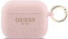 Guess Чехол для Airpods Pro 3 | Кольцо для ношения | Надежная фиксация | Silicone with ring, Glitter/Pink