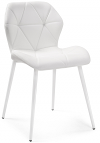 Woodville Стул на металлокаркасе Вальд экокожа белый | Ширина - 46; Глубина - 52; Высота - 75 см