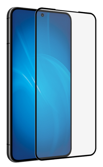 Защитное стекло для Samsung S21 FE 5G с цветной рамкой, black