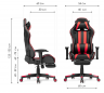 Woodville Компьютерное кресло Corvet черный / красный | Ширина - 54; Глубина - 60; Высота - 125 см