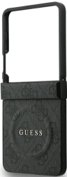 Guess Чехол для Samsung Z Flip 7, PU 4G Classic metal logo Hard Black (MagSafe)