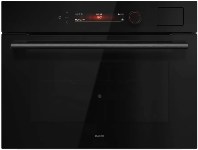 Asko Компактный  духовой шкаф OCS54BGH | Объем: 51 л | Очистка духовки: гидролизная | ВхШхГ: 59,4х45,8х55 см | Конвекция | Режимов работы: 10