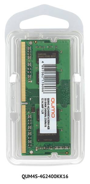 Модуль памяти SO-DIMM DDR-4 8GB QUMO 2666MHz  1Gx8 CL19 (QUM4S-8G2666P19)