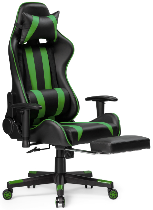 Woodville Компьютерное кресло "Corvet" черный / зеленый | Ширина - 54; Глубина - 60; Высота - 125 см