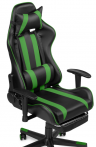 Woodville Компьютерное кресло "Corvet" черный / зеленый | Ширина - 54; Глубина - 60; Высота - 125 см