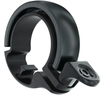 Knog Oi Classic Black | Велосипедный звонок | Громкий звук | Стильный дизайн | Размер L | Инструмент-фри крепление | Универсальный