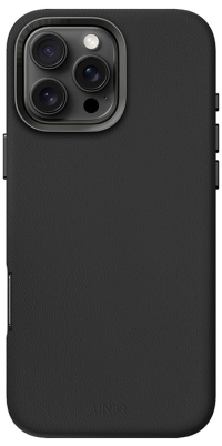 Uniq чехол для iPhone 16 Pro эко-кожа Lyden Black