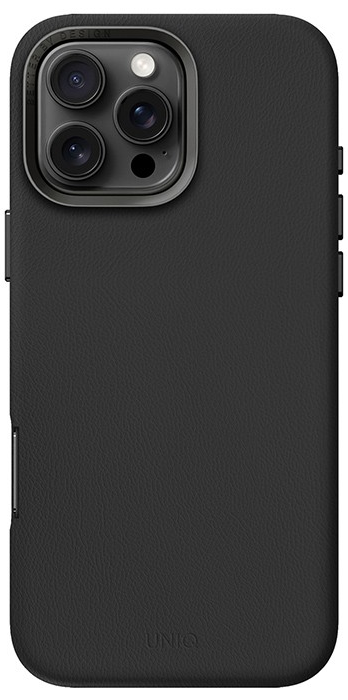 Uniq чехол для iPhone 16 Pro эко-кожа Lyden Black