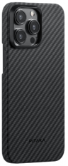 Рitakа Чехол MagEZ Case 4 для iPhone 15 Pro Max | черно-серый |  кевлар (арамид) | противоударный