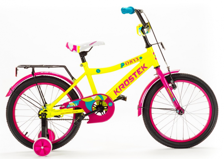 KROSTEK  велосипед  ONYX BOY  | Размер колеса - 18 | Возраст велосипедиста от 5 до 9 лет | Максимальный вес велосипедиста 50 кг | Рост велосипедиста 85-110 | Количество скоростей - 1 |