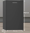 Meferi MFR83BK Mini Power, мини-холодильник отдельностоящий, общий полезный объем 85л, 83.6см x 47.5см х 48 Black