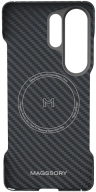 Magssory Чехол для Samsung S26 Ultra | С поддержкой MagSafe | Кевлар+ карбон | Aramid Zero | Black