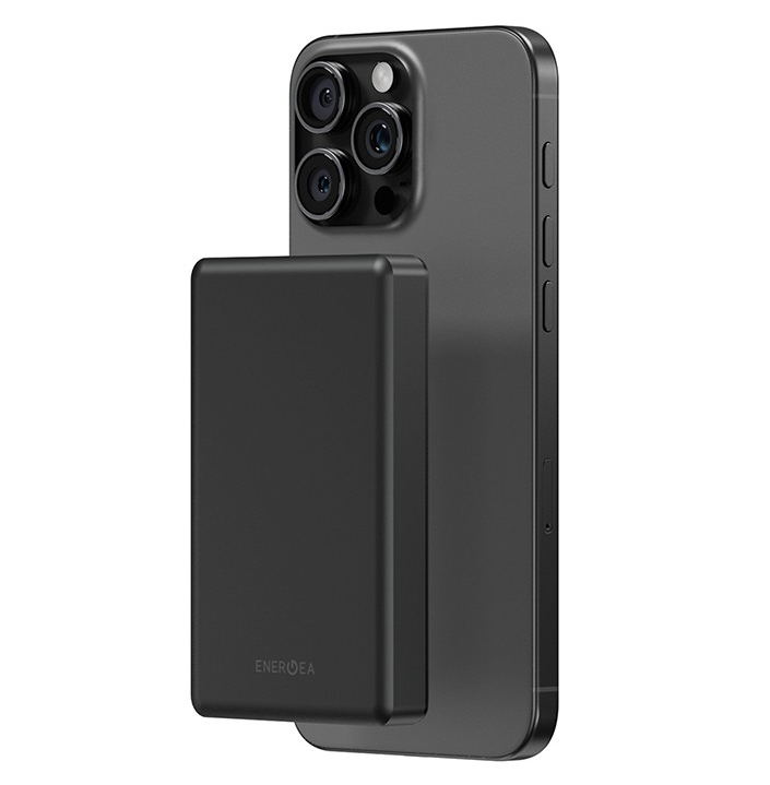 Energea AluPac MagSafe Повербанк 10000mAh 15W Беспроводная Зарядка USB-C 20W Ultra Light Aluminium Gunmetal