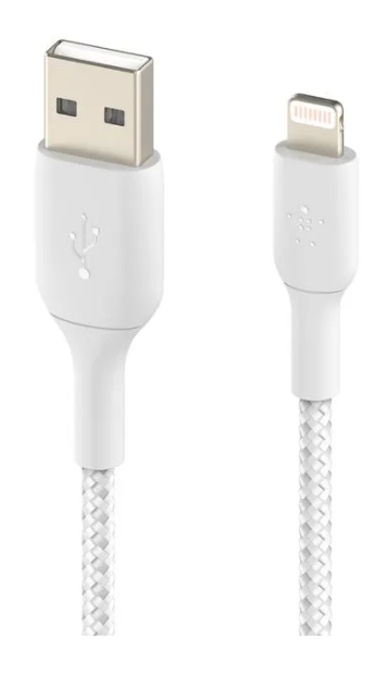 Belkin Кабель BoostCharge USB-A Braided Cable with Lightning Connector. Длина: 1м. Цвет: Белый