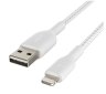 Belkin Кабель BoostCharge USB-A Braided Cable with Lightning Connector. Длина: 1м. Цвет: Белый