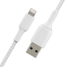 Belkin Кабель BoostCharge USB-A Braided Cable with Lightning Connector. Длина: 1м. Цвет: Белый