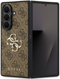 Guess Чехол для Samsung Z Fold 7, PU 4G Big metal logo Hard Brown