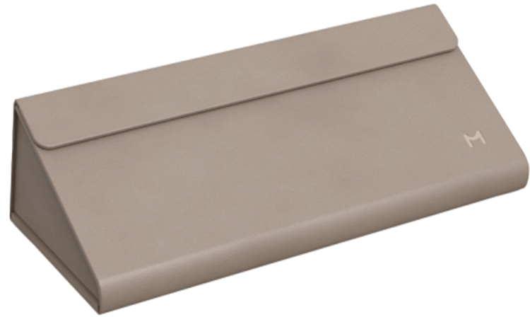 Magssory Футляр для очков Ultima Geo Glasses Case | С поддержкой Find My | Совместимость с MagSafe | Используйте как держатель для телефона | Latte