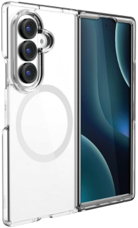Uniq Чехол для Samsung Z Fold 8 Ultra с зарядкой MagClick, Прозрачный Hybrid LifePro Xtreme 