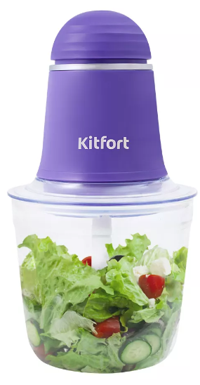 Измельчитель Kitfort КТ-3016-1 фиолетовый , мощность - 200 Вт, чаша - 500 мл, скоростей - 1, корпус - пластик