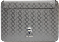 Lagerfeld Чехол для ноутбуков 13"/14" | Магнитная застежка | Saffiano Sleeve Monogram NFT Karl Ikonik, Silver