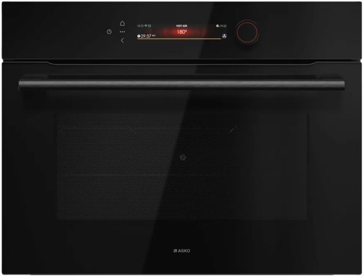 Asko Компактный духовой шкаф с функцией СВЧ OCM54BGH | Объем: 50 л | Очистка духовки: гидролизная | ВхШхГ: 45х59х56 см | Конвекция | Режимов работы: 10