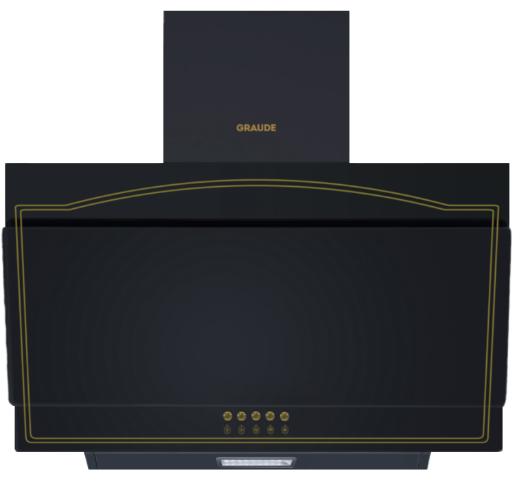 Graude Настенная вытяжка CLASSIC DHK 60.1 S | Производительность: До 550 м³/ч | Материал фасада: Закаленное стекло | Тип управления: Кнопочное с тремя скоростями | 605-885х600х285 мм 