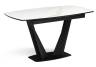 Woodville Notta Керамический стол Вейл 140/180х80 белый мрамор snow white / черный