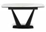 Woodville Notta Керамический стол Вейл 140/180х80 белый мрамор snow white / черный
