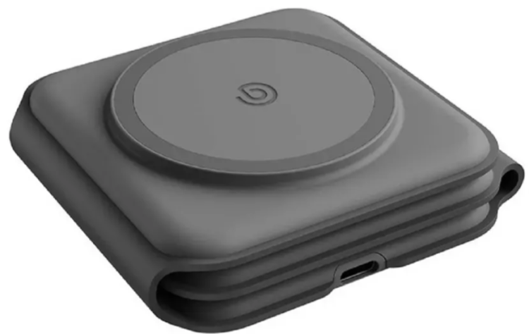 Energea Беспроводное складное зарядное устройство | 15W  | С поддержкой MagSafe | Разъем подключения USB-C | Bazic GoMag Trio PLUS, Grey