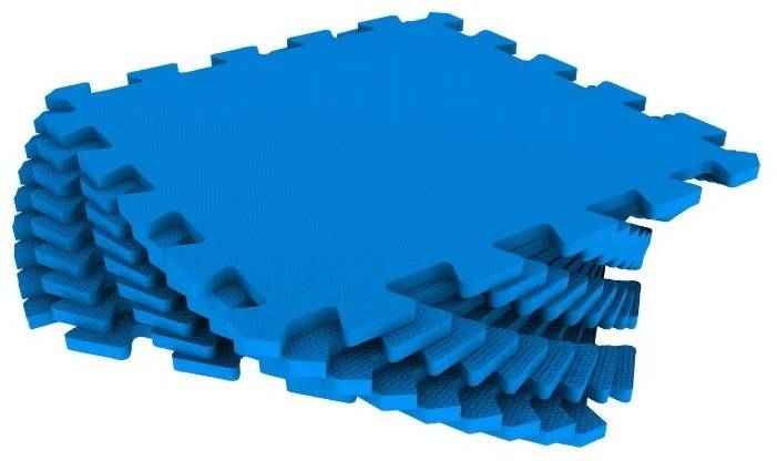 Мягкий пол разноцветный 30*30(см) 1(м2) с кромками  30МП (синий)