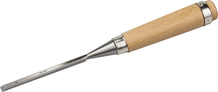 Зубр "ЭКСПЕРТ" 8мм 18096-08 Стамеска-долото с деревянной ручкой, хромованадиевая
