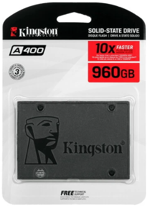 Твердотельный накопитель Kingston A400 960 ГБ SATA SA400S37/960G | SATA | чтение - 500 Мбайт/сек | запись - 450 Мбайт/сек | Global