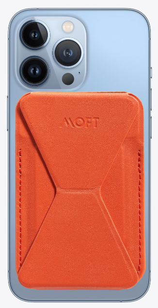 MOFT Картхолдер для iPhone 15/14 серии Snap-On | Подставка-кошелёк | USA Brands, Orange