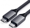 Кабель Satechi USB-C to USB-C 100W/ Передача данных до 480 Мбит/с /длина 2 м/ для смартфона/ планшета/ ноутбука  Цвет: серый космос.