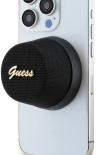 Guess Магнитная беспроводная колонка | Bluetooth: 5.3 | Зарядный порт: USB-C | Мощность динамика: 3 Вт | Емкость аккумулятора: 1200 мАч | Script Metal Logo, Black