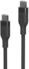 Energea Кабель 1.5m | USB-C to USB-C | Мощность: 60 Вт | Быстрая зарядка: до 3 A | Передача данных: до 480 Mbps | HELIX 60, Black 