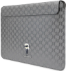 Lagerfeld Чехол для ноутбуков 16" | Магнитная застежка | Saffiano Sleeve Monogram NFT Karl Ikonik, Silver