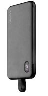 Energea Integra 20s Повербанк 10000mAh Hybrid Solid State USB-C PD20W с Кабелем и Подставкой Gun/Black