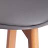 Tetchair Стул барный TULIP BAR (mod. C1014H) пластик/дерево, 57 х 48 х 104 см, серый 024 /натуральный  15205
