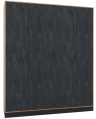 Woodville Шкаф "Леви" золотой дуб / черный угольный камень | Ширина - 187,6; Глубина - 52,2; Высота - 218,6 см