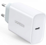 Сетевое зарядное устройство UGREEN CD127 (70161) PD 30W USB-C Wall Charger EU/ быстрая зарядка QC 4.0 и PD 3.0/ для серии iPhone 14/ для серии iPhone 13/ для серии iPhone 12/ Цвет: белый