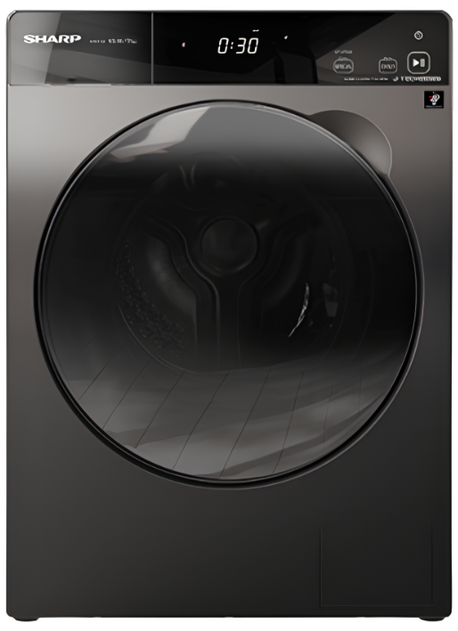 Стиральная машина Sharp ES-FS1054KJZ-G | Емкость стирки: 10,5 кг | Скорость отжима: 1400 об/мин. | Класс энергопотребления: А+++ | Количество программ: 10 программ | Габариты (ВхГхШ): 85x68x60 см 