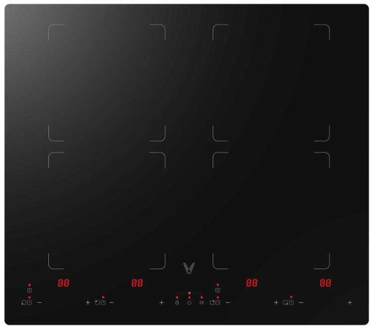 Viomi Smart Hob встраиваемая индукционная варочная панель |  уровней нагрева-10 | экосистема-Xiaomi Home | голосовое управление: яндекс алиса | 59x52x93см 
